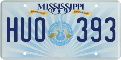 MS license plate HUO393