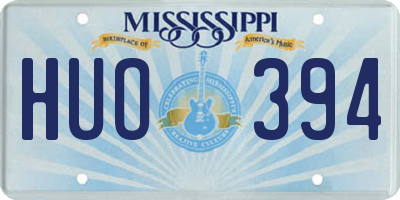 MS license plate HUO394