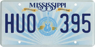 MS license plate HUO395