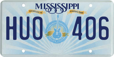 MS license plate HUO406