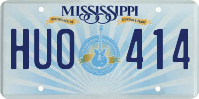 MS license plate HUO414