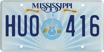 MS license plate HUO416