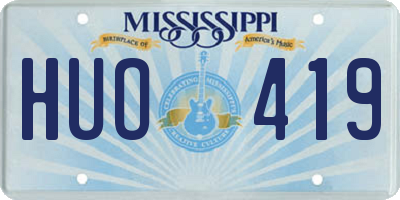 MS license plate HUO419
