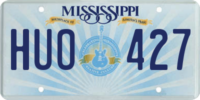 MS license plate HUO427