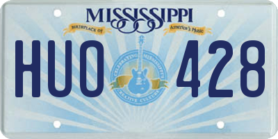 MS license plate HUO428