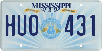 MS license plate HUO431