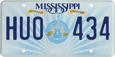 MS license plate HUO434