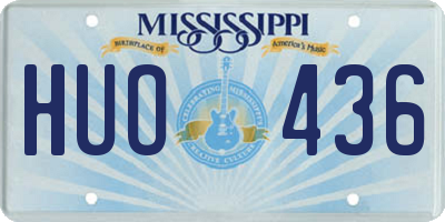 MS license plate HUO436