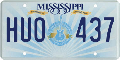 MS license plate HUO437