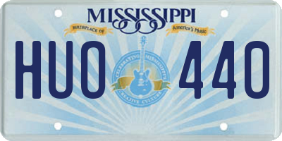 MS license plate HUO440