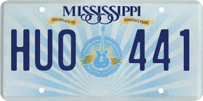 MS license plate HUO441