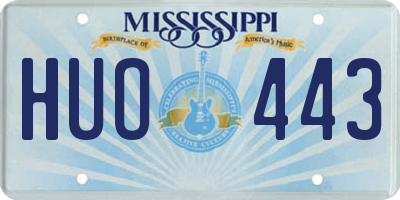 MS license plate HUO443