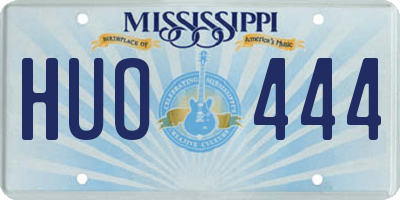 MS license plate HUO444