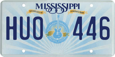 MS license plate HUO446
