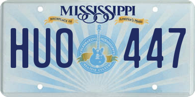 MS license plate HUO447
