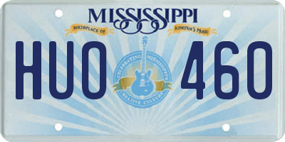 MS license plate HUO460