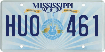 MS license plate HUO461