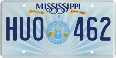 MS license plate HUO462