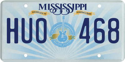 MS license plate HUO468