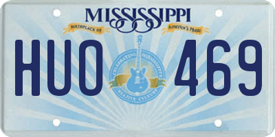 MS license plate HUO469