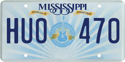 MS license plate HUO470