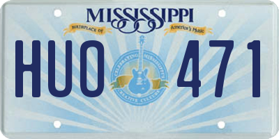 MS license plate HUO471