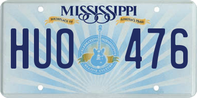 MS license plate HUO476