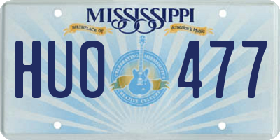 MS license plate HUO477