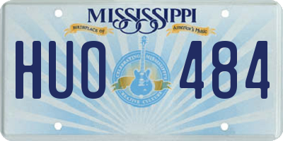 MS license plate HUO484