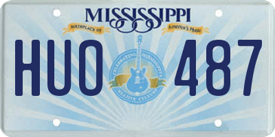MS license plate HUO487