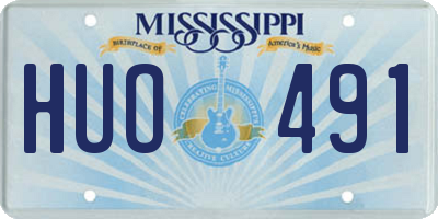 MS license plate HUO491
