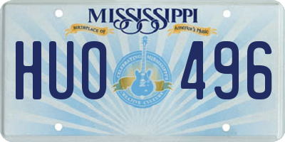 MS license plate HUO496