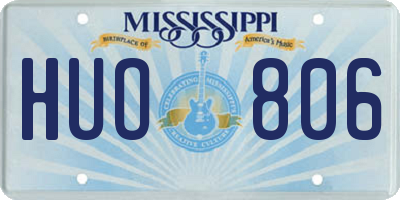MS license plate HUO806