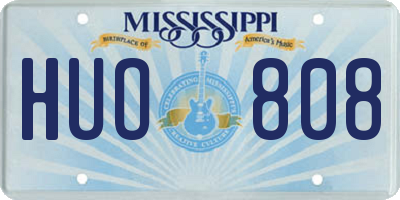 MS license plate HUO808