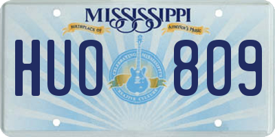 MS license plate HUO809