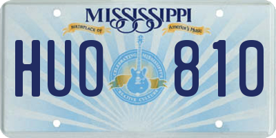 MS license plate HUO810