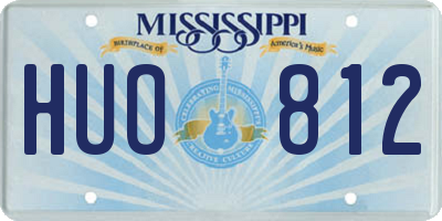 MS license plate HUO812