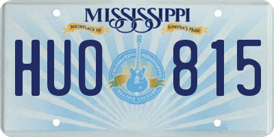 MS license plate HUO815