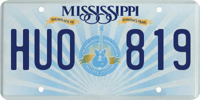 MS license plate HUO819