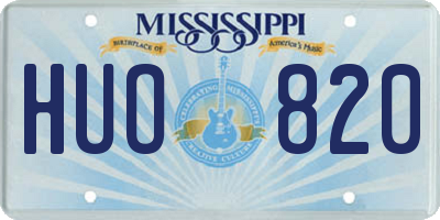 MS license plate HUO820