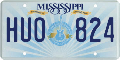 MS license plate HUO824