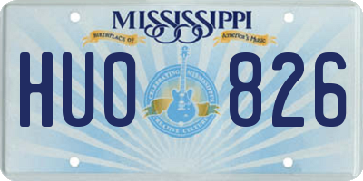 MS license plate HUO826