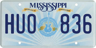 MS license plate HUO836