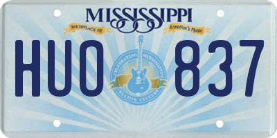 MS license plate HUO837
