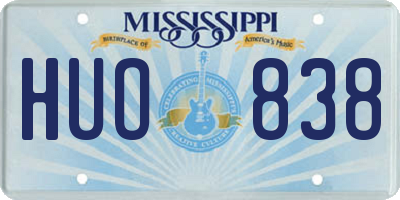 MS license plate HUO838