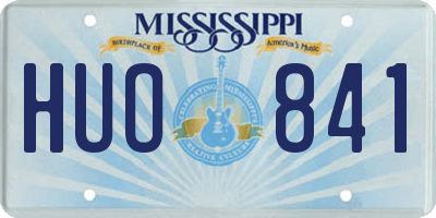 MS license plate HUO841