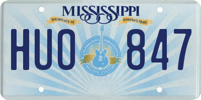 MS license plate HUO847