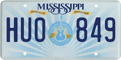MS license plate HUO849