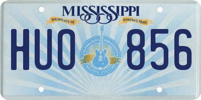 MS license plate HUO856