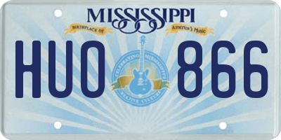 MS license plate HUO866